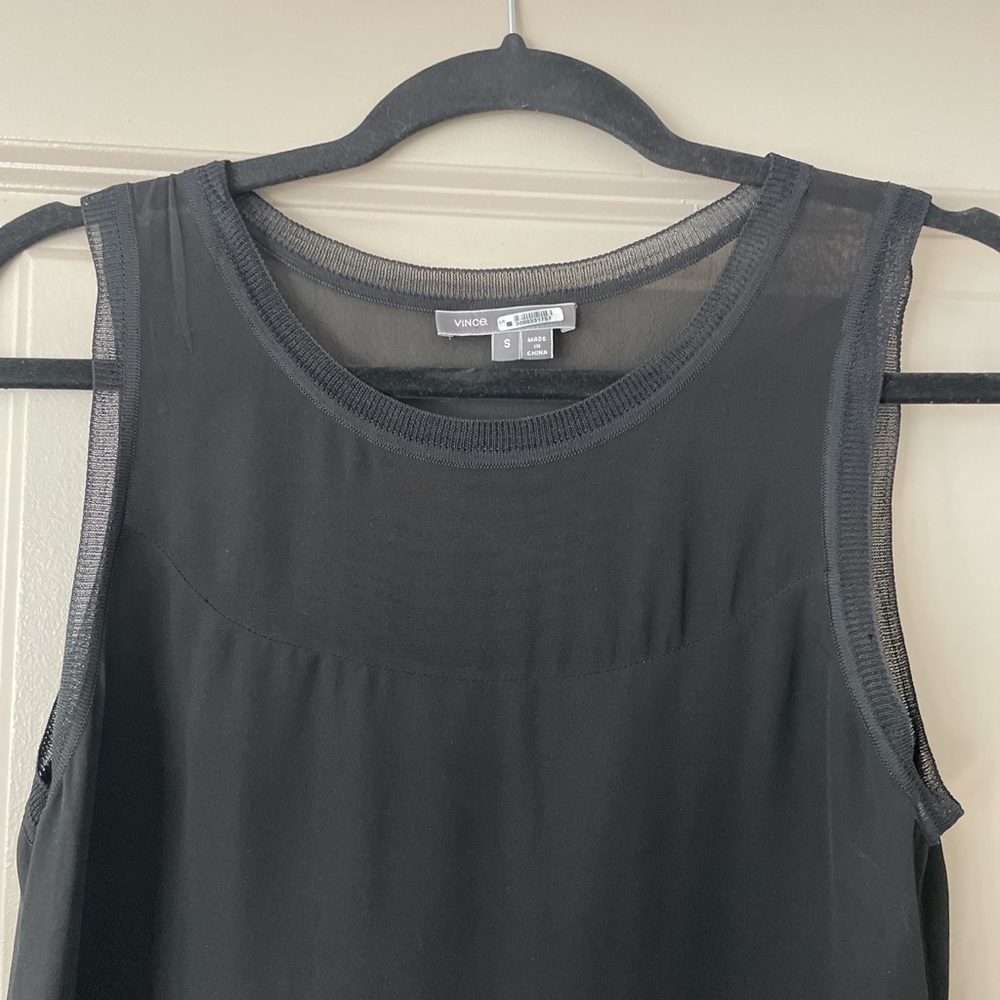 Vince mesh/ sheer top